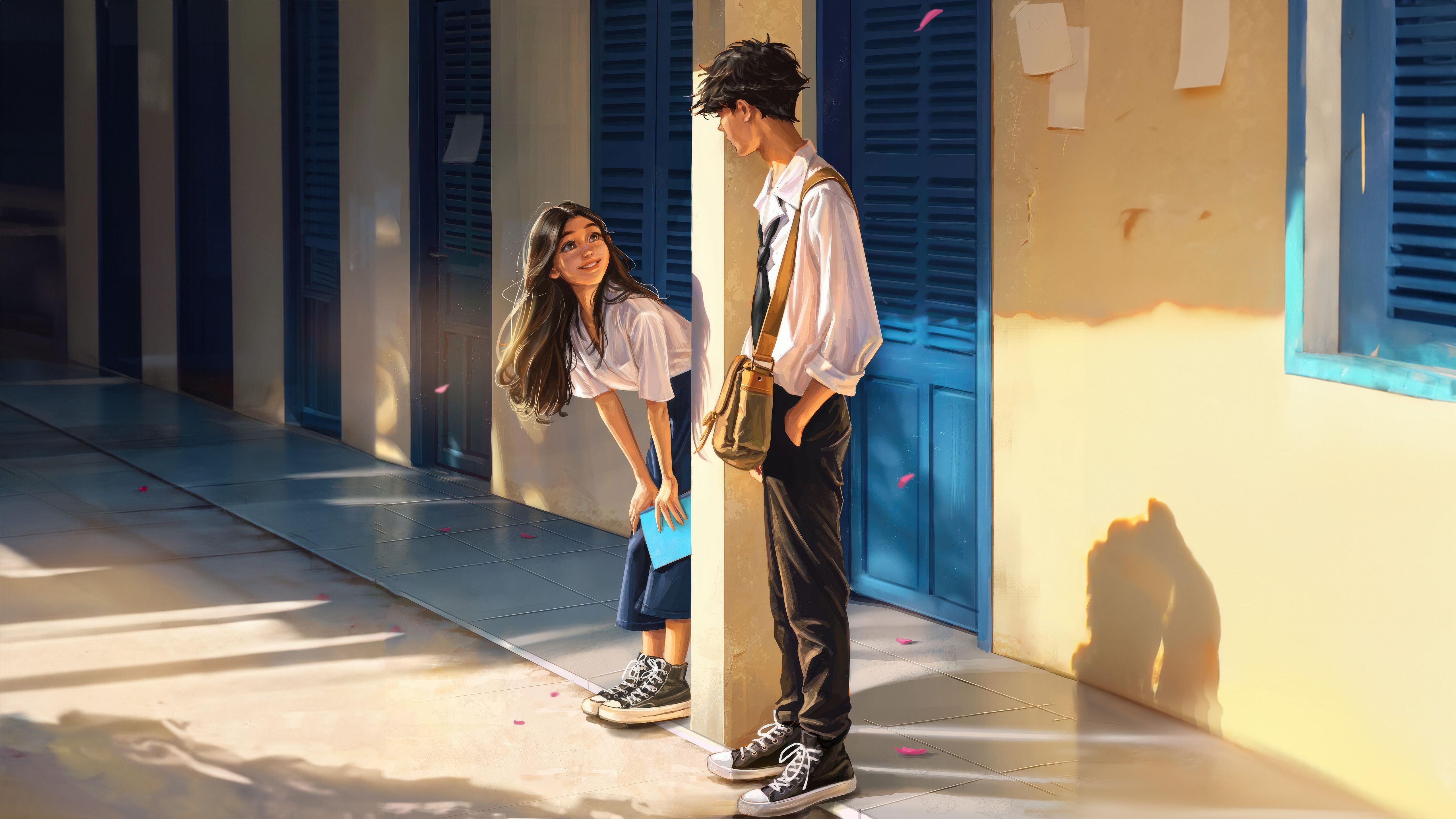 5120x2881 Sweet School Romance Wallpaper, HD Love Wallpaper, 4k Wallpaper, Image, Background, Photos and Picture