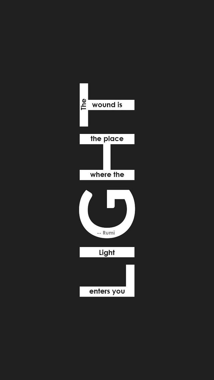 736x1308 Rumi Quote, black, dark, light, quote, rumi, saying, time, trending, typography, HD phone wallpaper