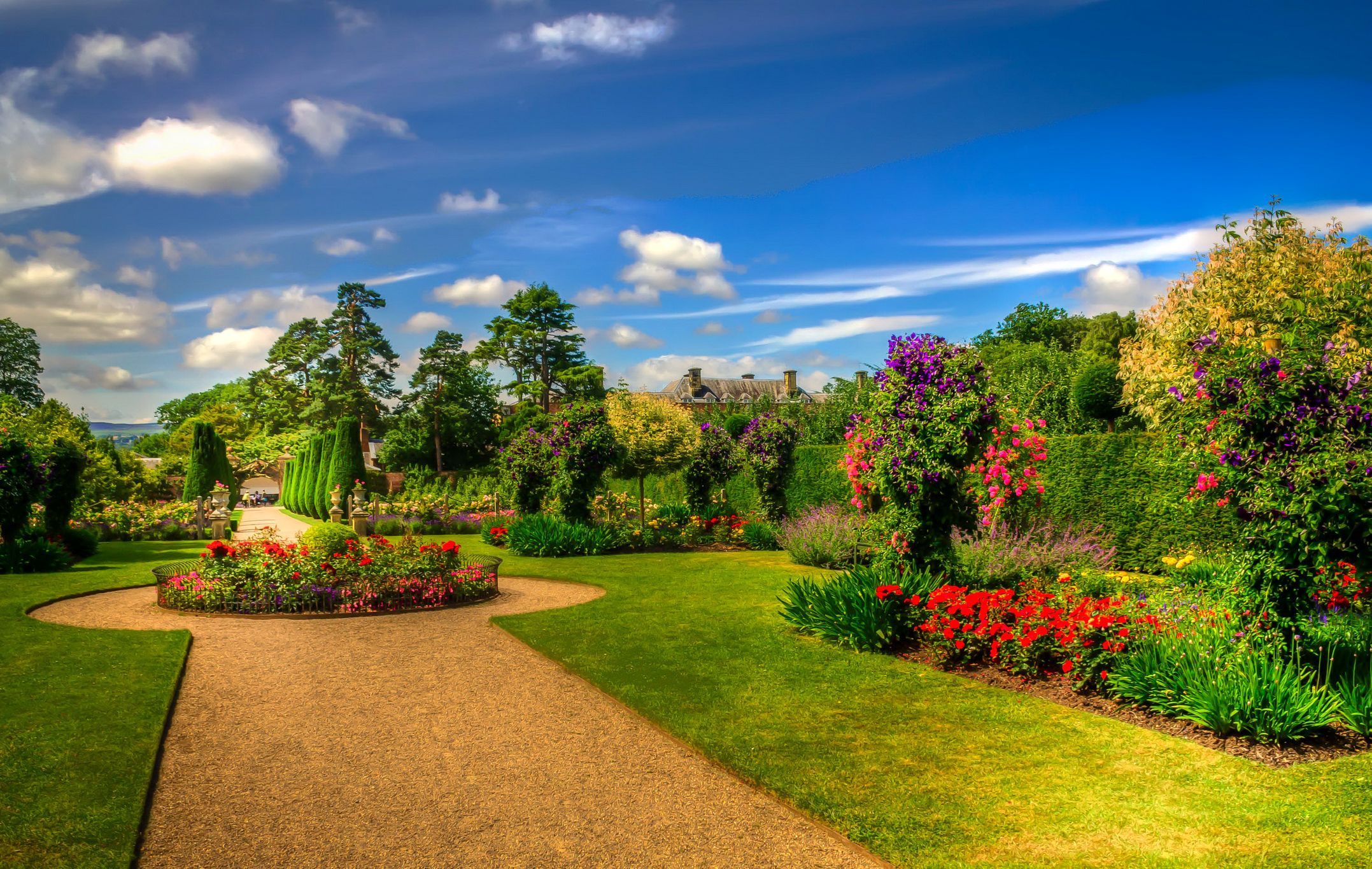 2155x1365 Spring Garden Park HDR HD Wallpaper