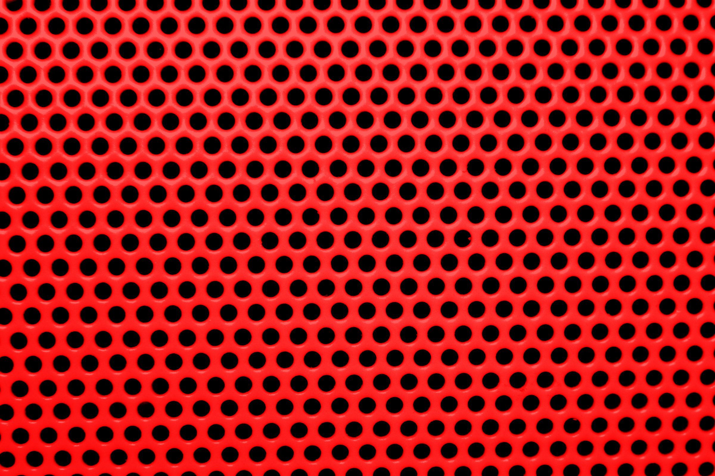 2400x1600 Bright Red Mesh with Round Holes Texture