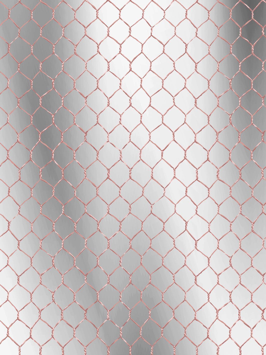 1065x1420 Evelyn's Chicken Wire' Shiny Silver Wallpaper by Sarah Jessica Parker