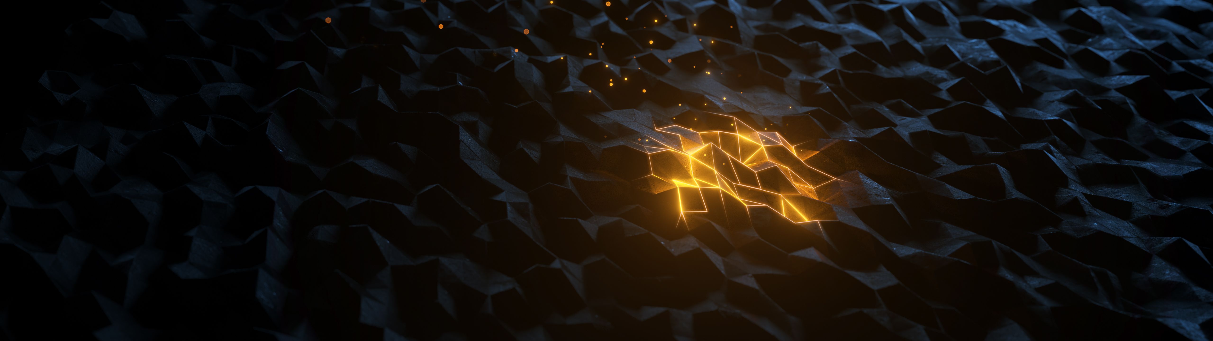 5120x1440 Two Lowpoly wallpaper i made [5120x1440]