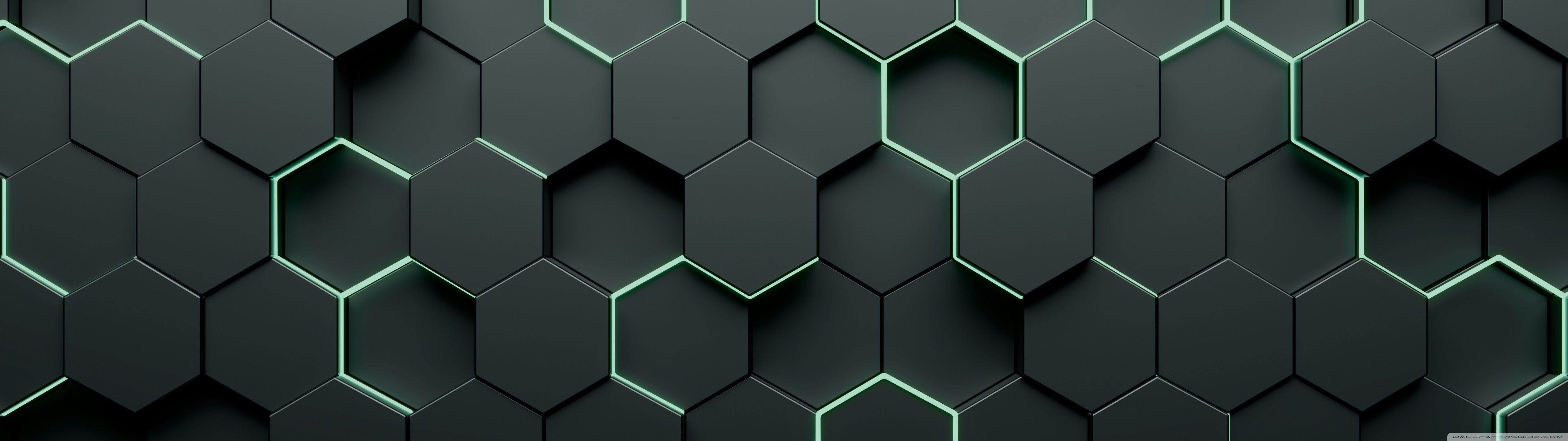 5120x1440 3D Honeycomb Pattern 4K UHD Wallpaper for UltraHD Desktop and TV : Widescreen and UltraWide Display : Dual and Triple Monitor : Smartphone and Tablet Devices