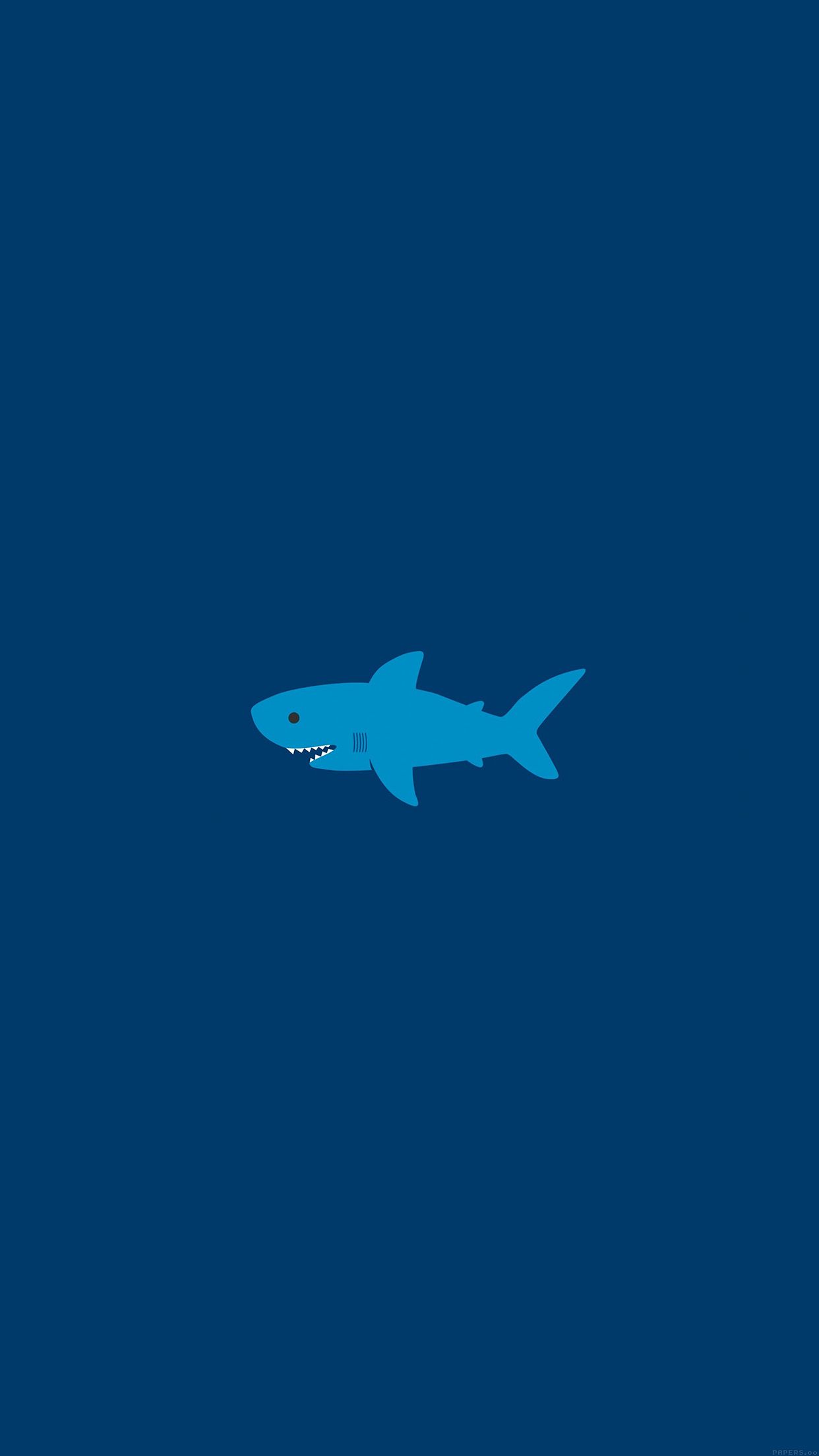 1242x2208 little small cute shark minimal