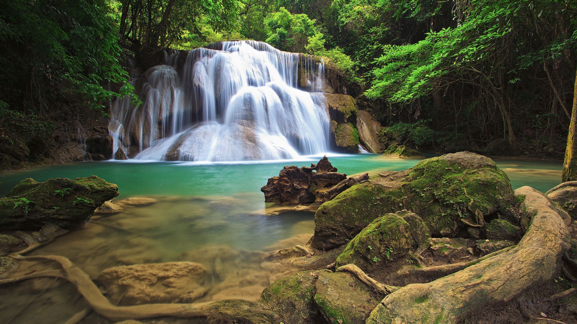 1920x1080 Beautiful Small Waterfall Wallpaper​-Quality Free Image and Transparent PNG Clipart