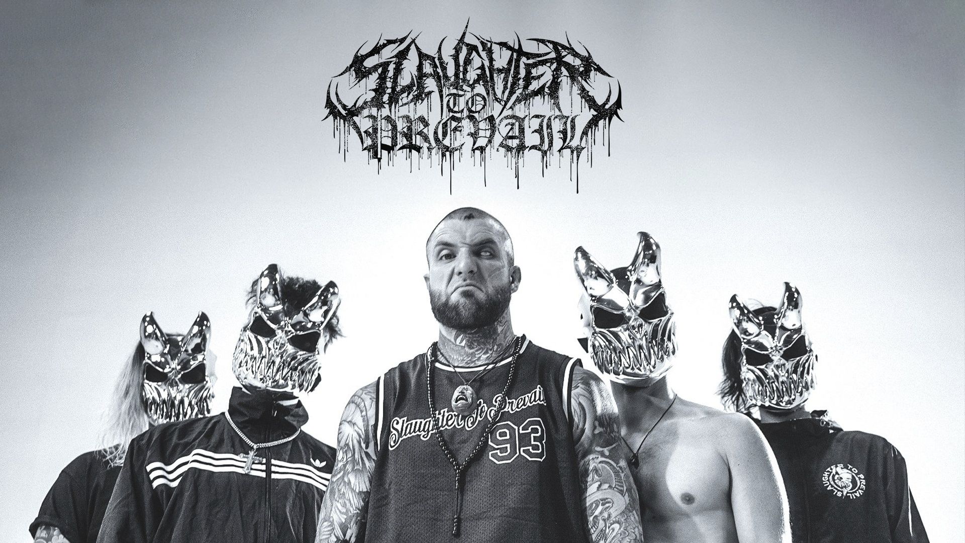 1920x1080 Wallpaper band, deathcore, mask, Extreme Metal, metal band, metal music, Alex Terrible, Slaughter to Prevail for mobile and desktop, section музыка, resolution 1920x1080