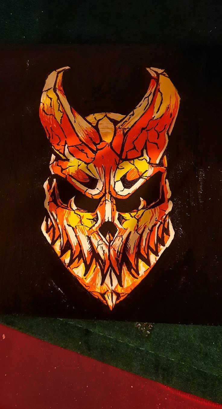 736x1355 Slaughter to Prevail mask painting, Alex Terrible