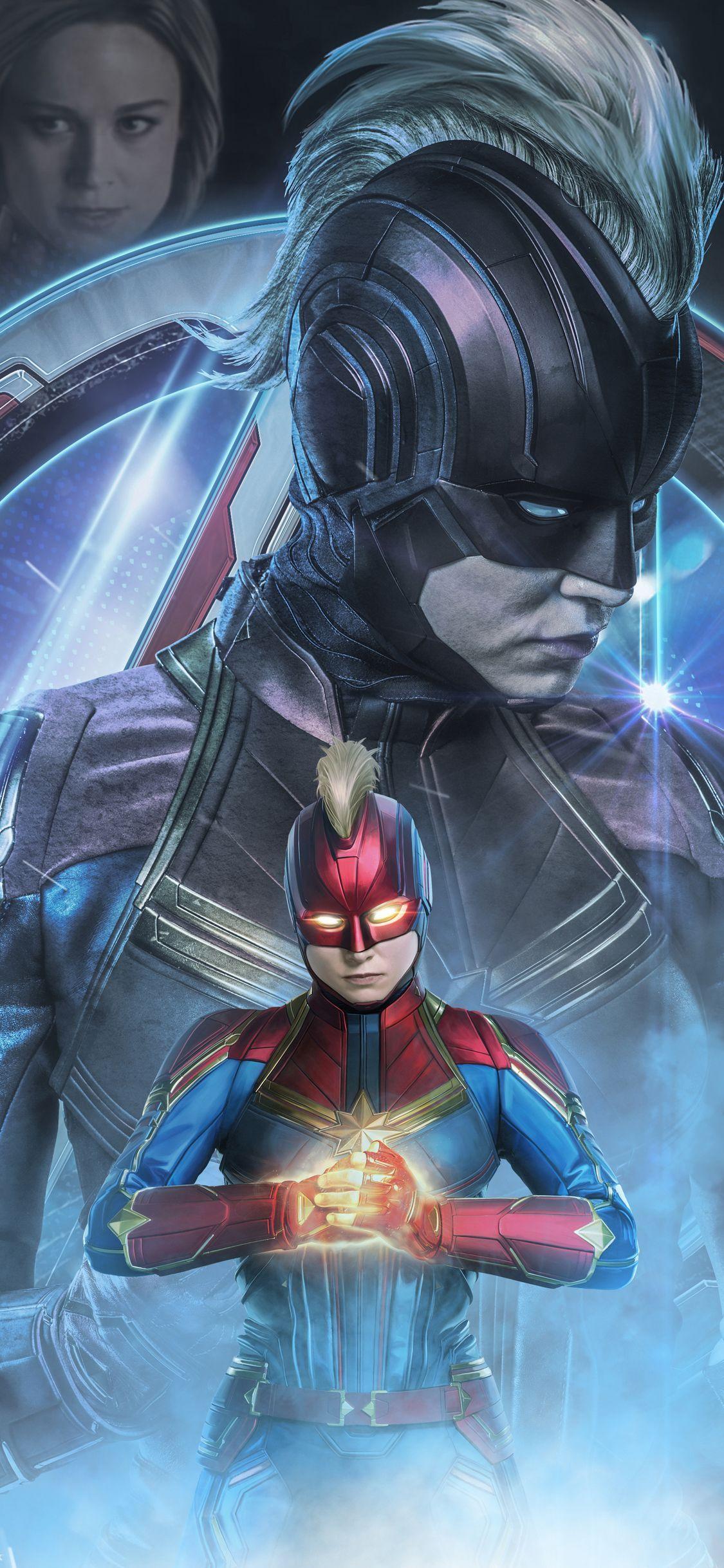 1125x2436 Captain Marvel In Avengers Endgame 2019 iPhone XS, iPhone