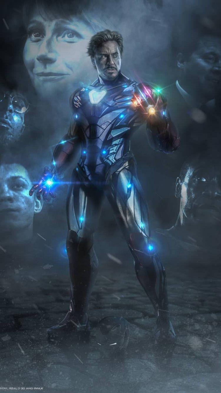 750x1334 Tải xuống miễn phí Iron Man Infinity Stones Avengers Endgame cho iPhone