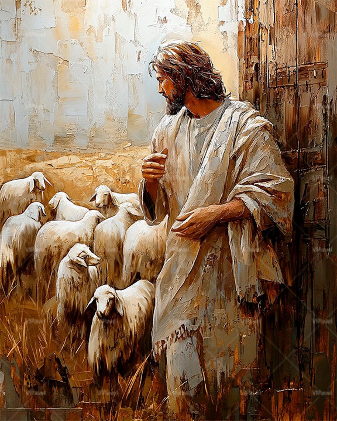 1080x1350 Jesus, Our Faithful Shepherd Resolution 300 DPI PNG