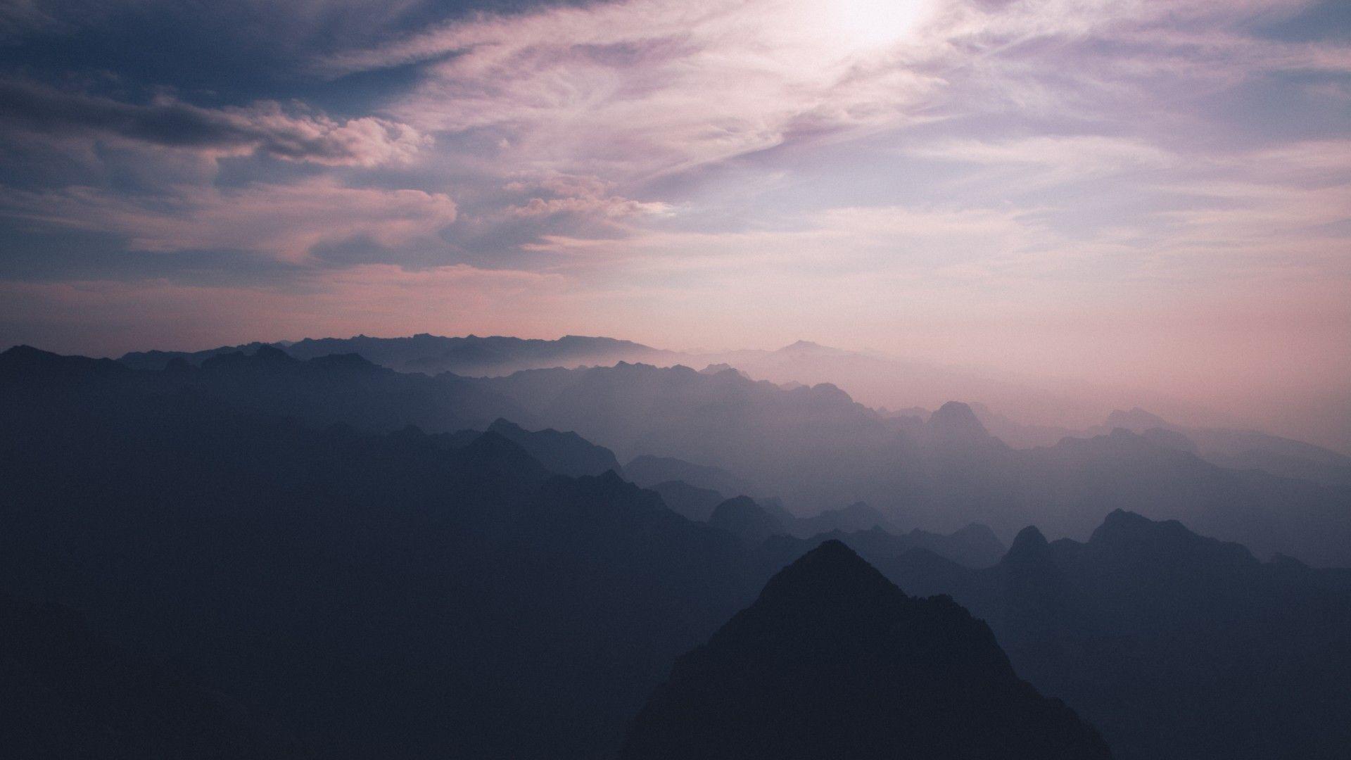 1920x1080 Pink Sky Mountains 5k Laptop Full HD 1080P HD 4k