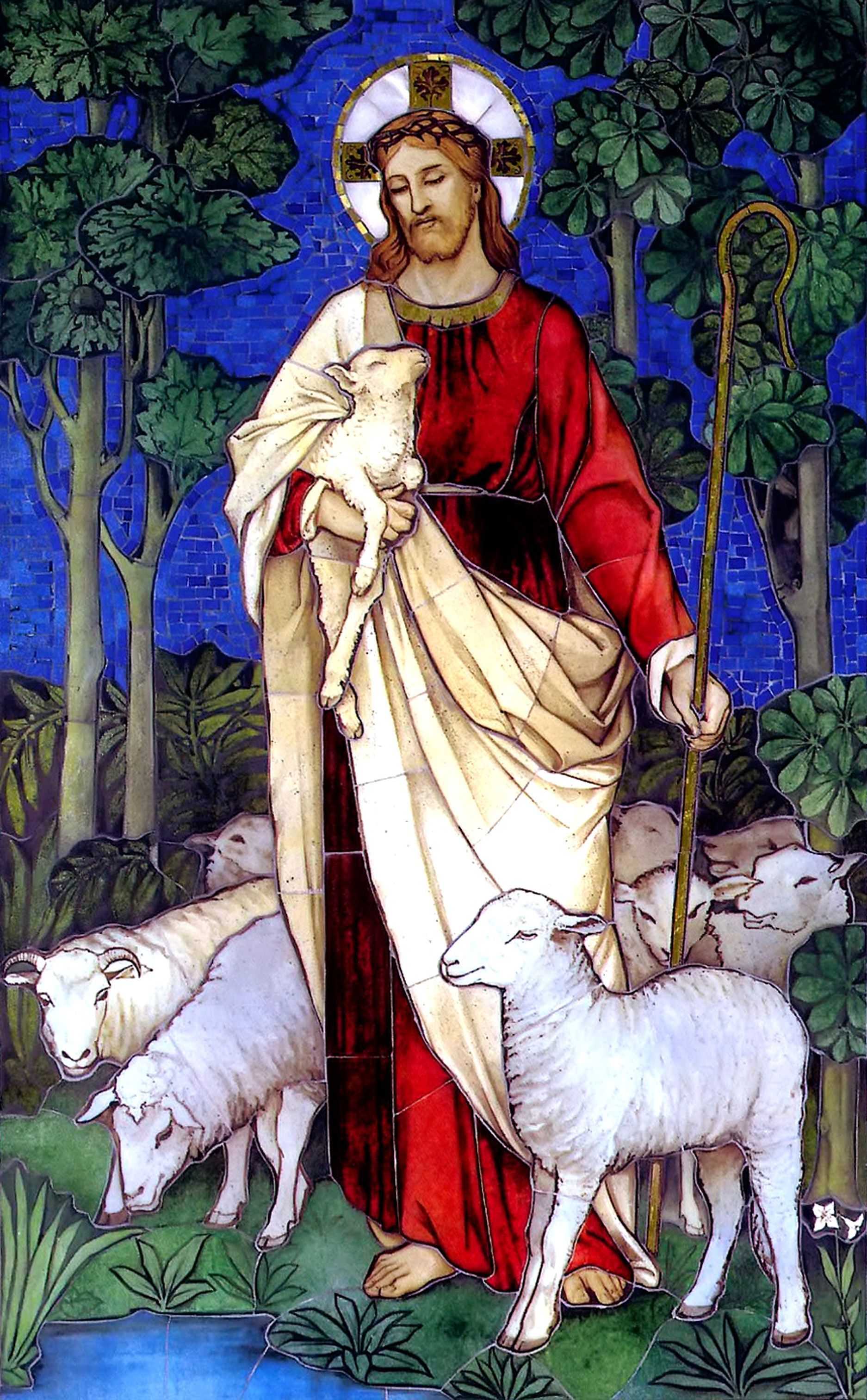 1874x3024 Uv Coated GLOSSY Jesus Christ Good Shepherd Canvas Painting, Shape: Rectangular, Size: 42 Height X 26 Width Inch At ₹ 4549 Piece In Thane