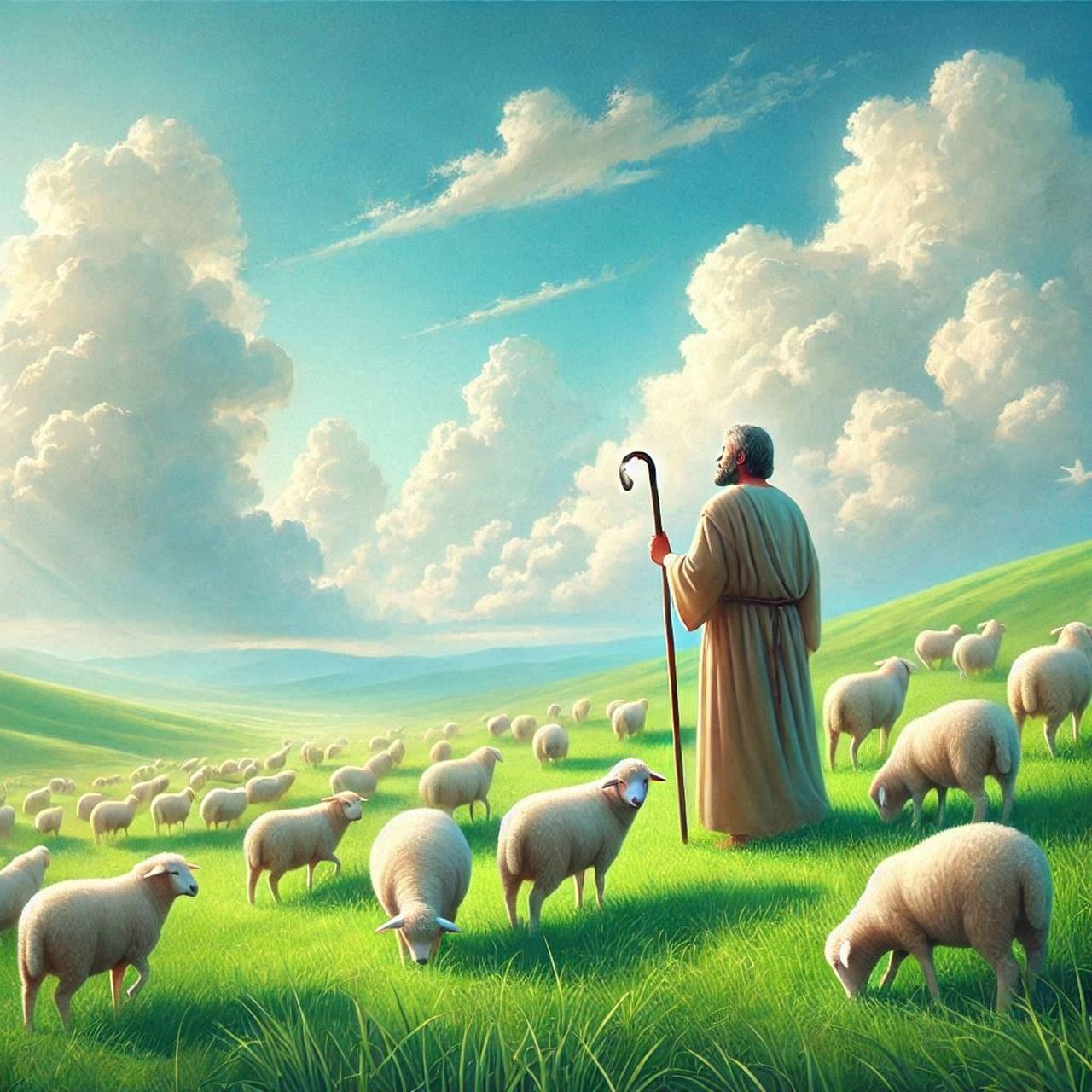 1280x1280 Download Shepherd God Jesus. Royalty Free Stock Illustration Image