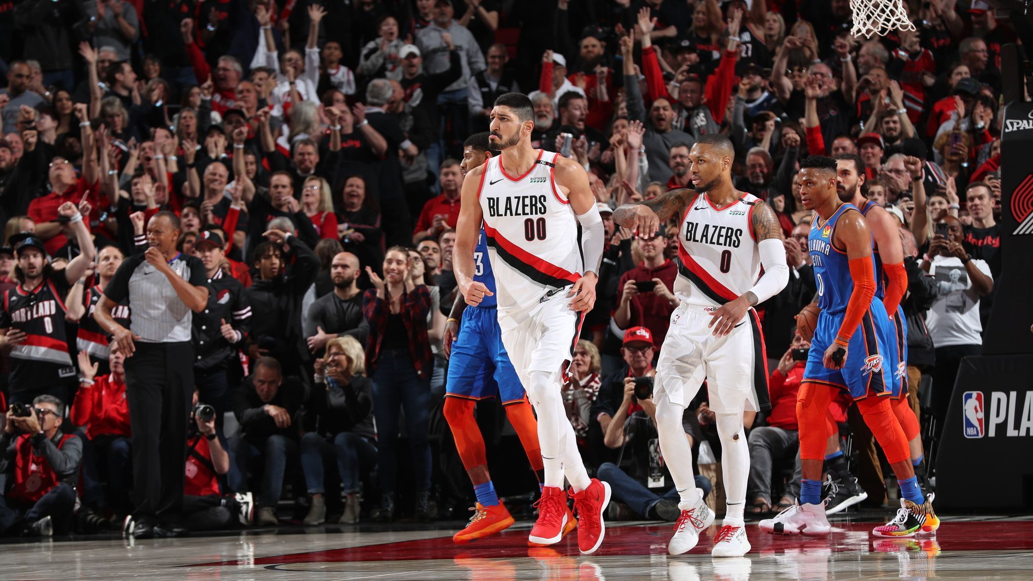2048x1152 Damian Lillard and head coach Terry Stotts praise Enes Kanter's MVP display in Portland Trail Blazers’ win over the Oklahoma City Thunder in game one of their playoff series