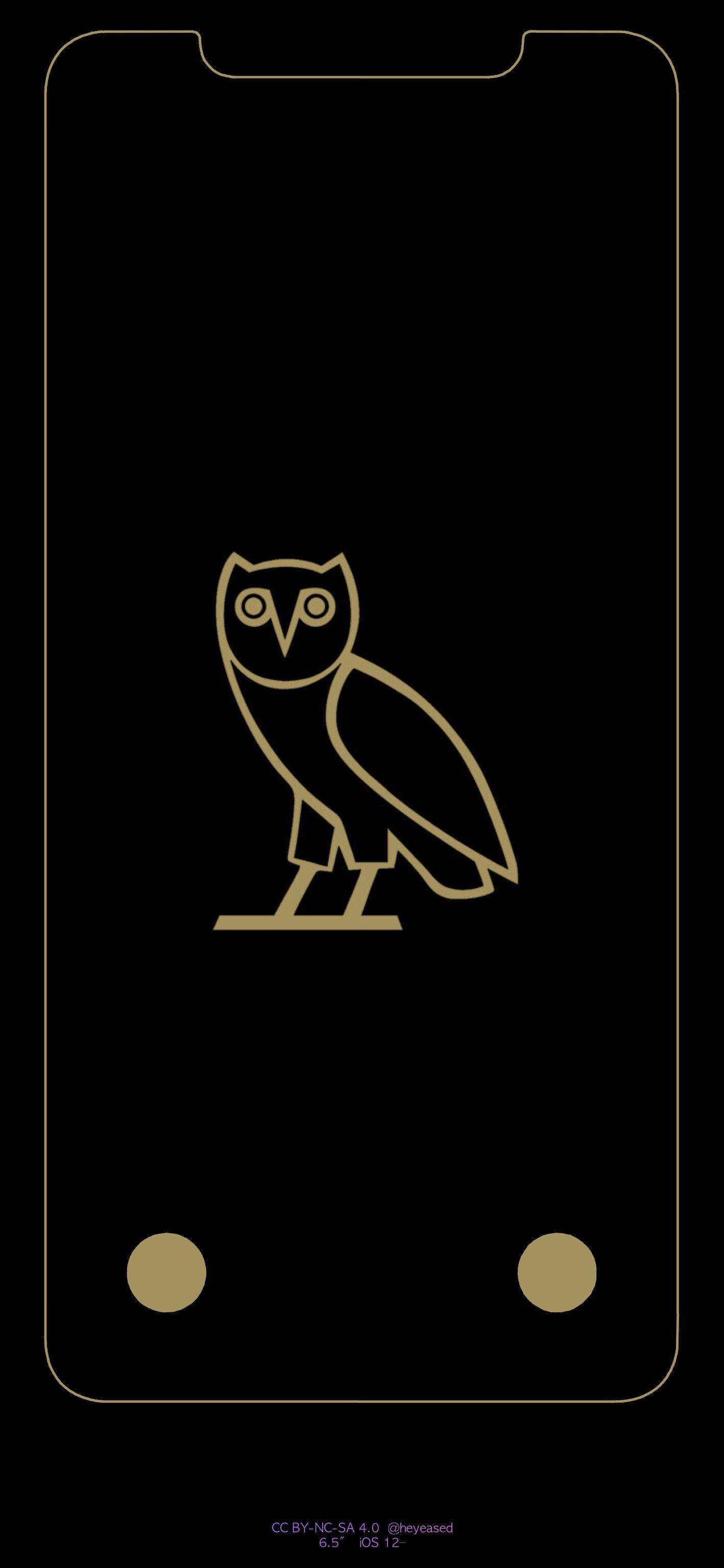 1418x3072 Drake OVO logo wallpaper I made