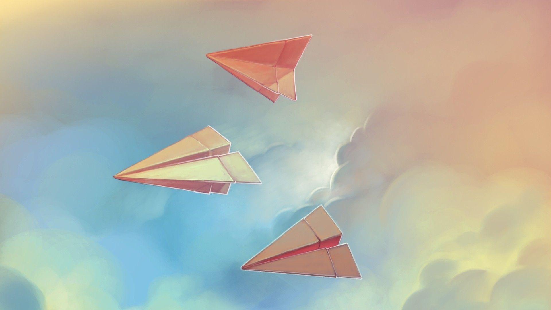 1920x1080 Pastel paper planes [1920x1080]