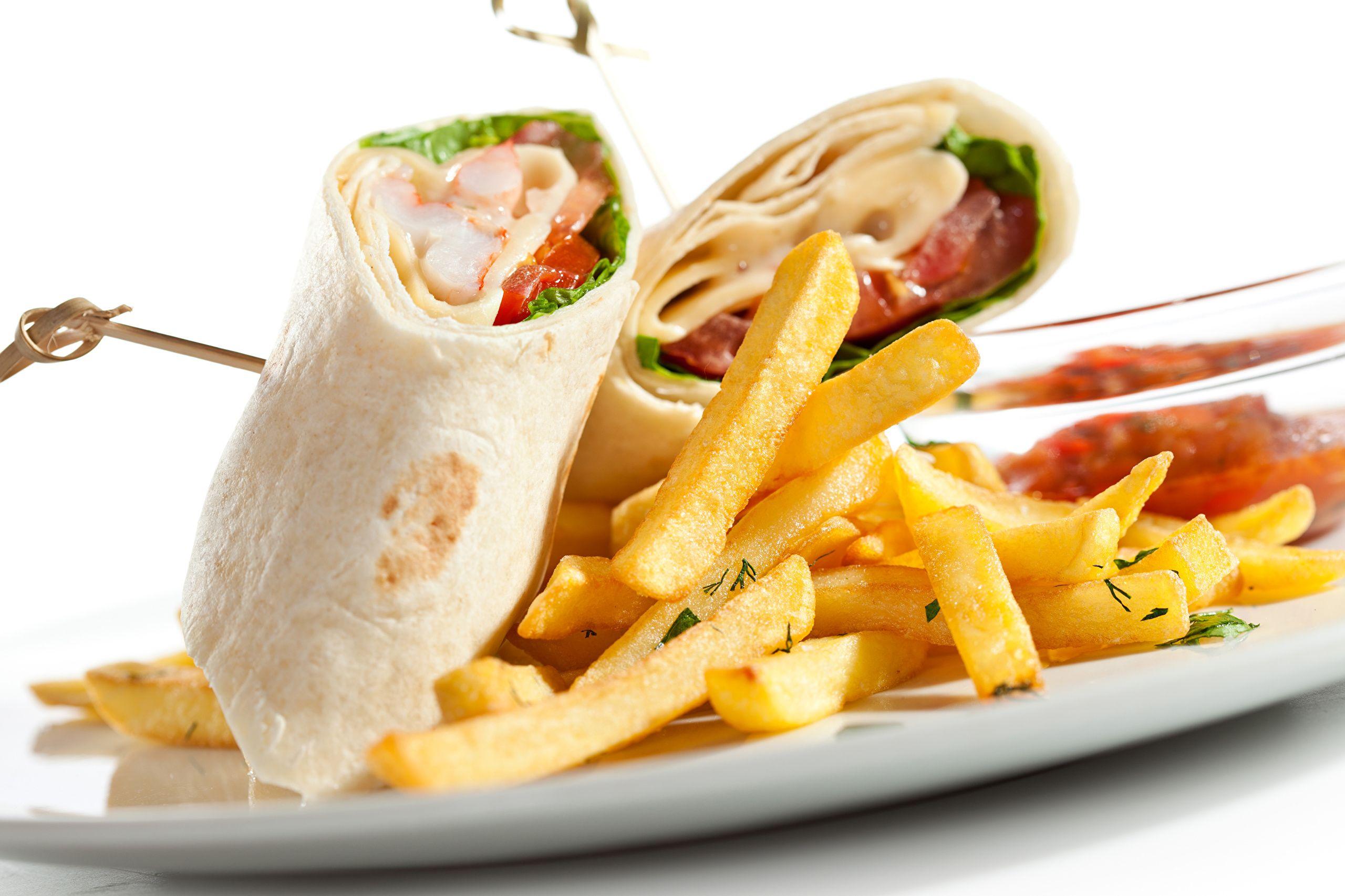2560x1706 Image Burrito finger chips Fast food Food 2560x1706