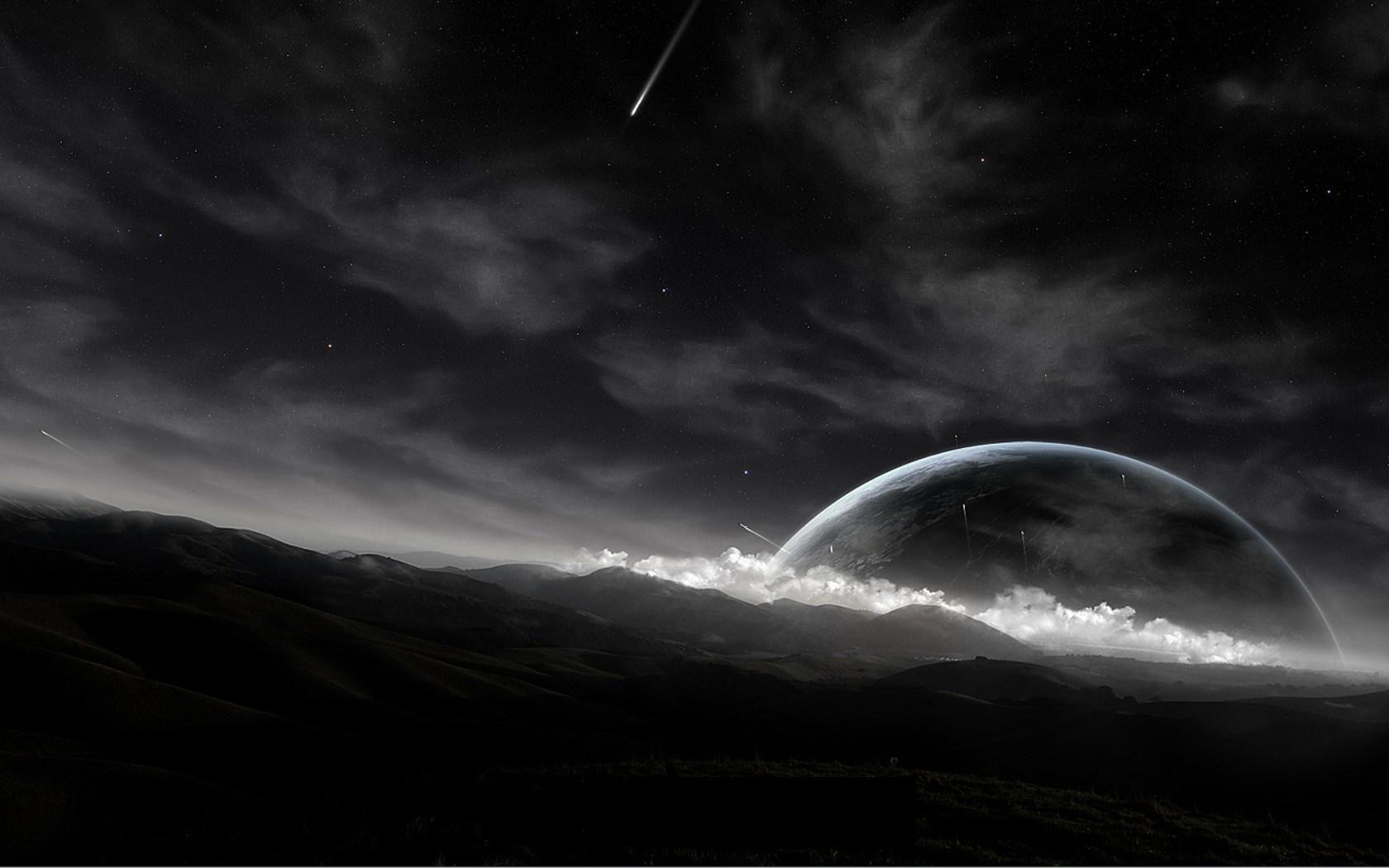 1680x1050 Desktop Wallpaper Black Moon #h503249. Fantasy HD Image
