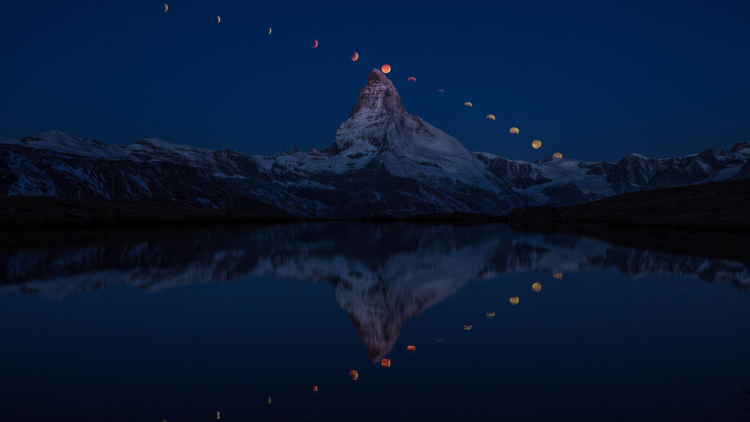 2560x1440 Super Moon Matterhorn 5k 1440P Resolution HD 4k