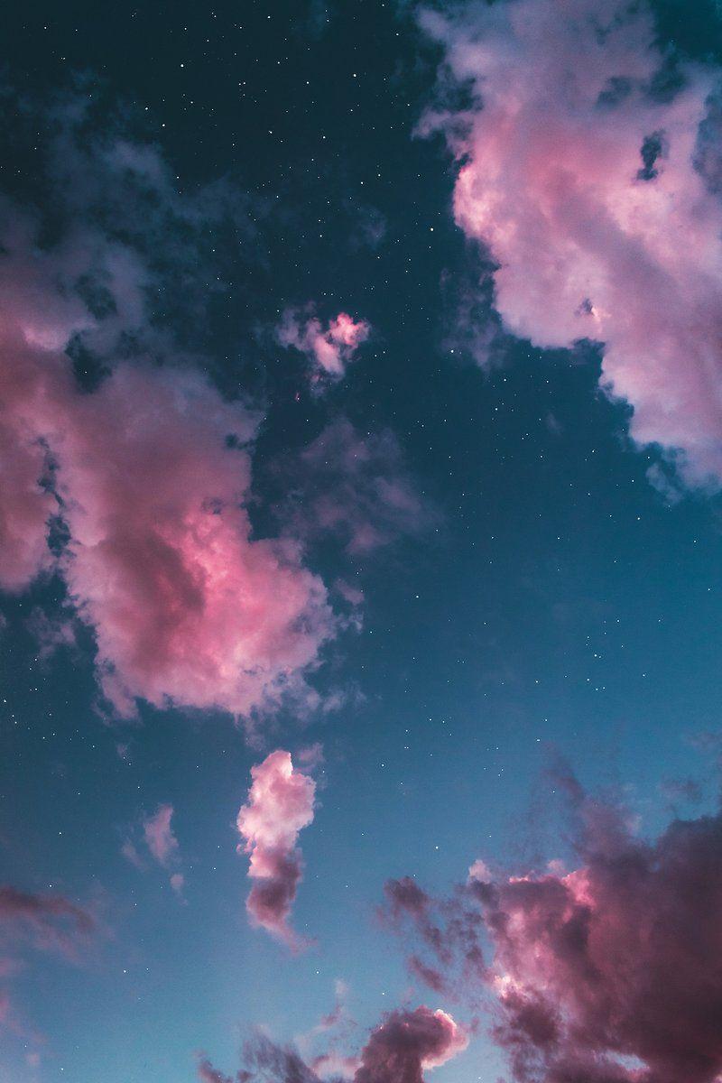 Hình nền thẩm mỹ những đám mây hồng 800x1200