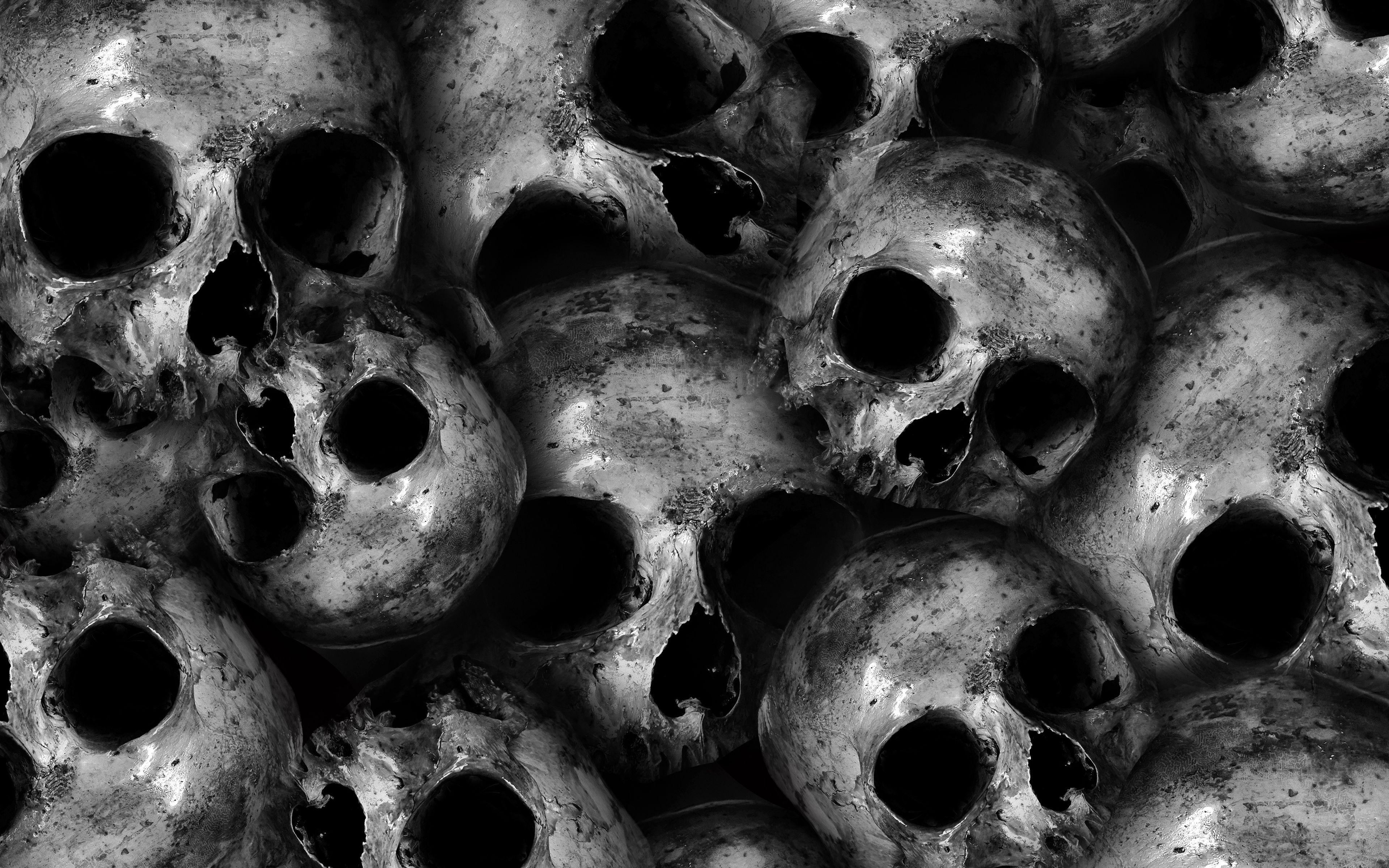 3840x2400 Scary Skulls 4K Wallpaper