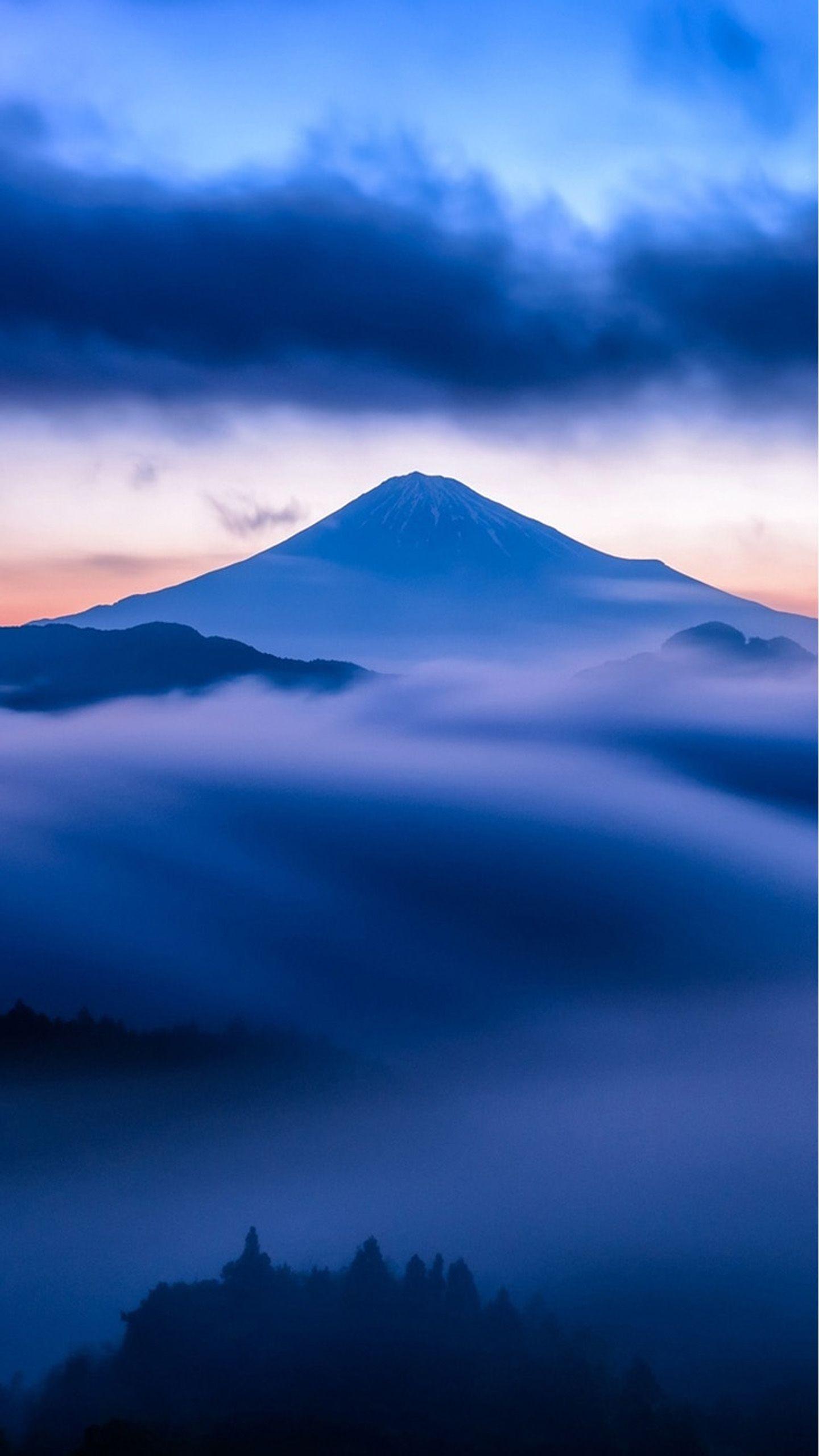1440x2560 Hd Lock Screen Blue Mountains iPhone 6 Wallpaper