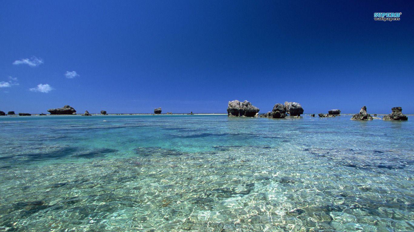 1366x768 okinawa image. Wallpaper Japan Okinawa Island Beach 1366x768