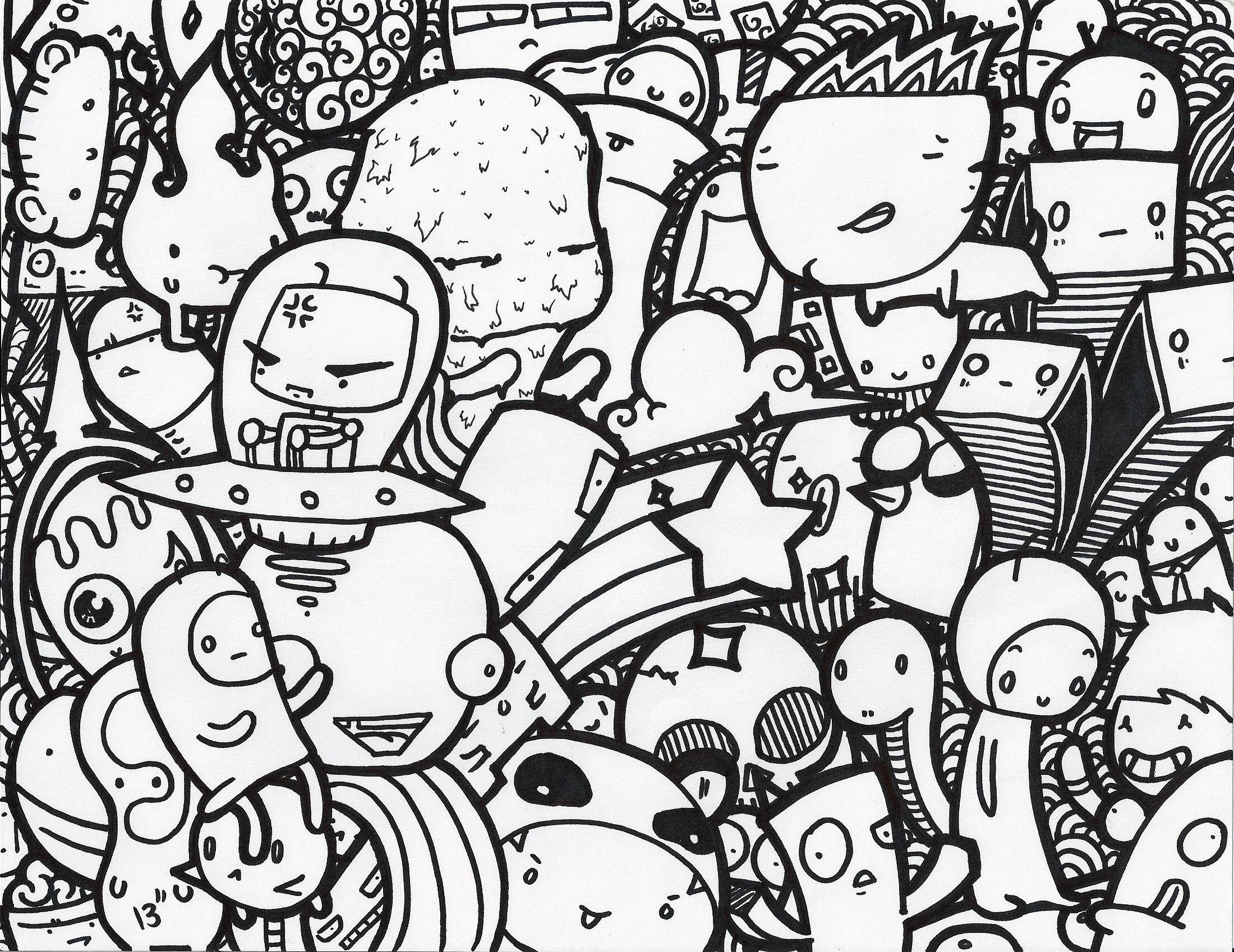 Black and White Doodle Wallpapers - Top Free Black and White Doodle