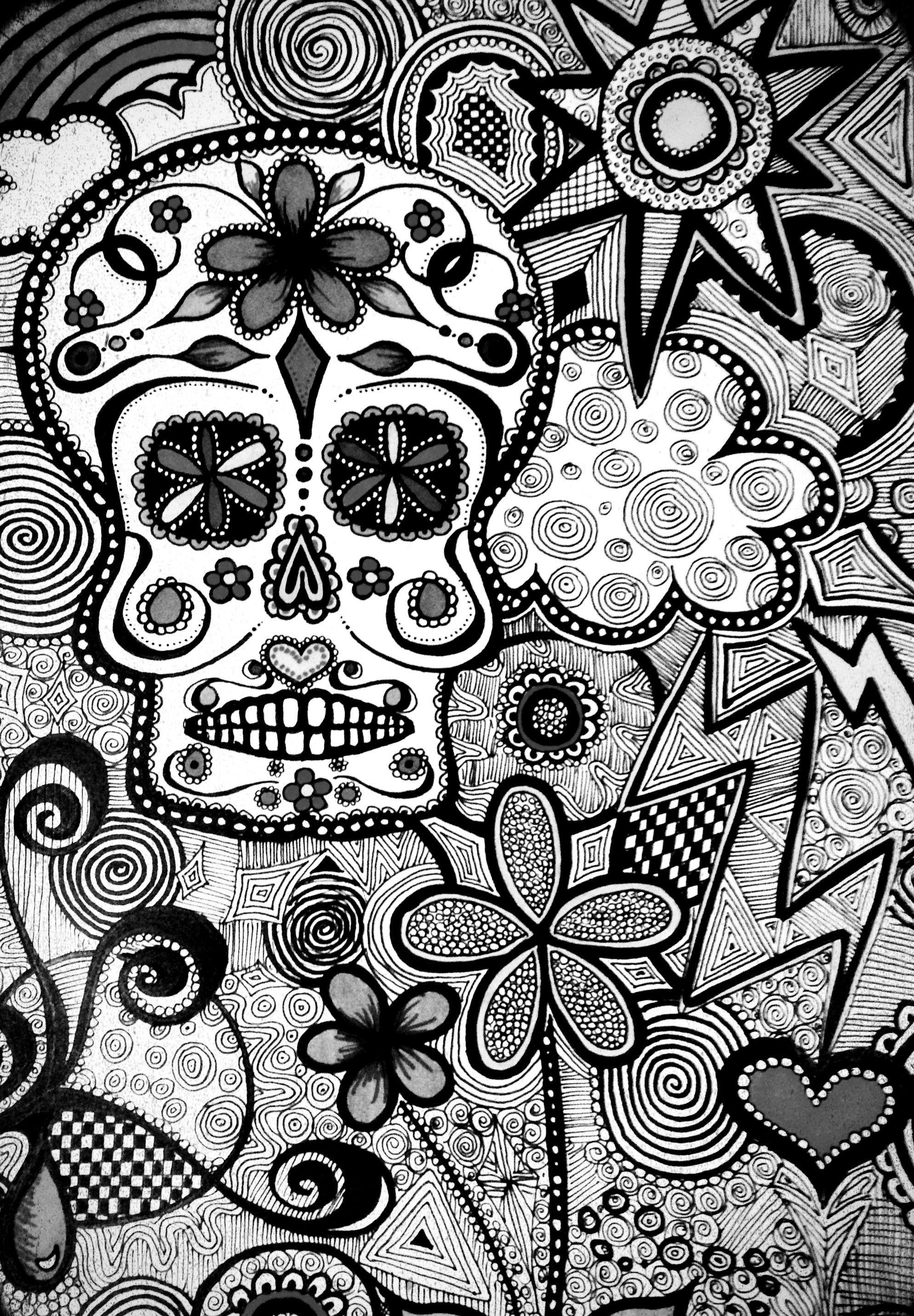 10+ High Resolution Doodle Art Wallpaper Black And White Background