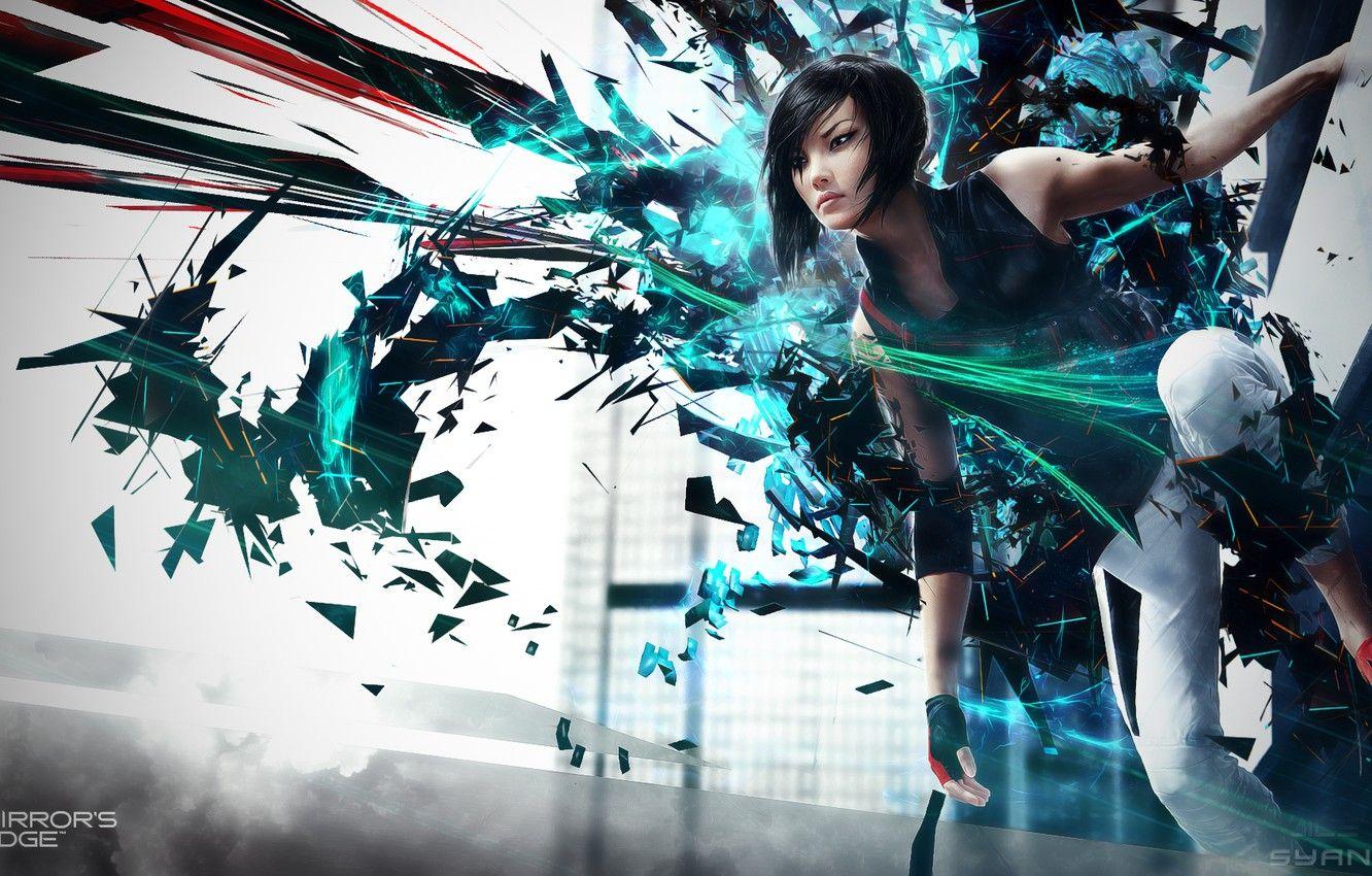 1332x850 Wallpaper abstract, girl, background, Electronic Arts, DICE, video