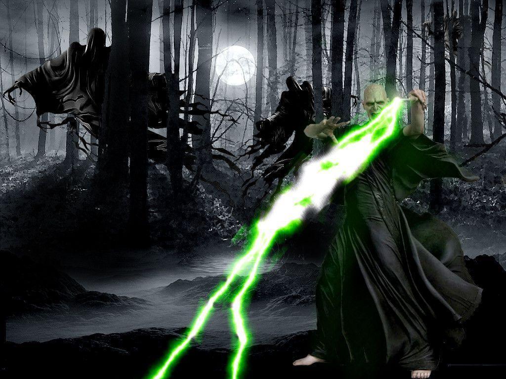 1024x768 Harry Potter Vs Voldemort Wallpaper Forest