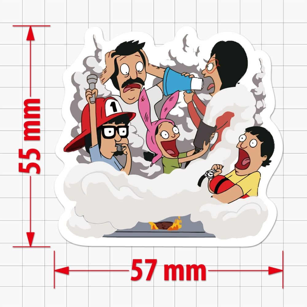 1000x1000 Ultimate Bob's Burgers Stickers Pack (50 pcs). Just Like Bob