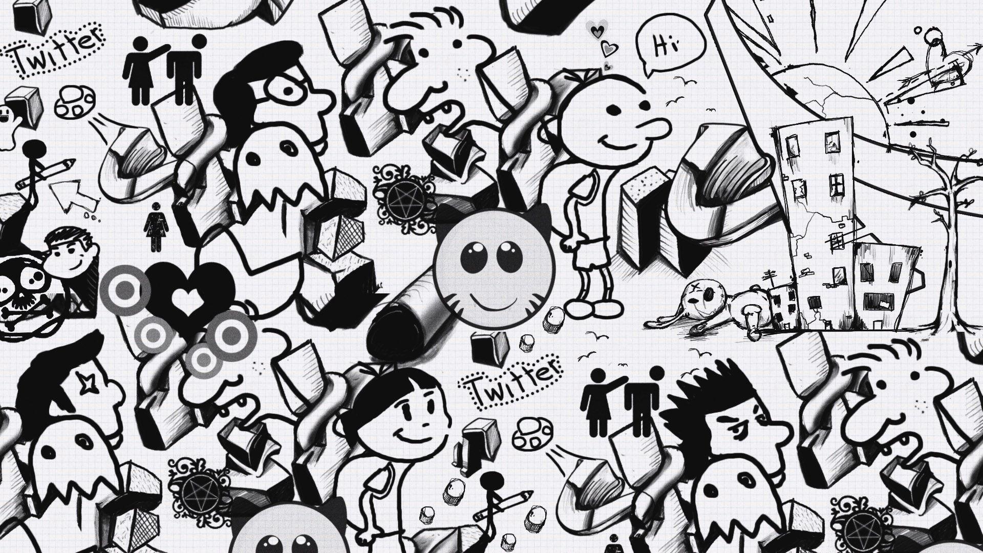 Cartoon Doodle Wallpapers - Top Free Cartoon Doodle Backgrounds -  WallpaperAccess