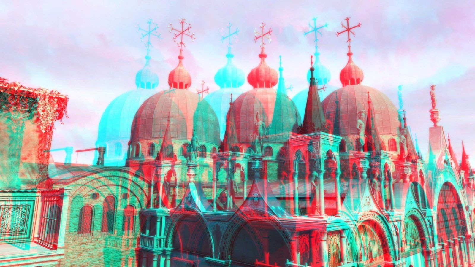 1600x900 Assassins Creed 2 e (53). anaglyph game wallpaper