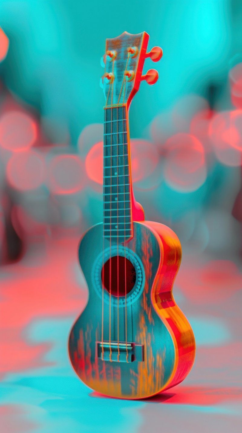 800x1427 Anaglyph Ukulele Image Wallpaper