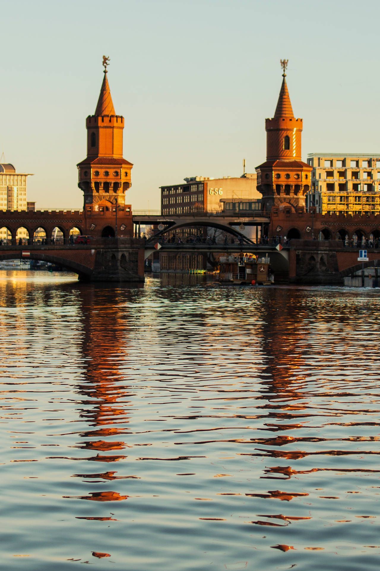 1280x1920 Download The Oberbaum Bridge Berlin Germany Wallpaper