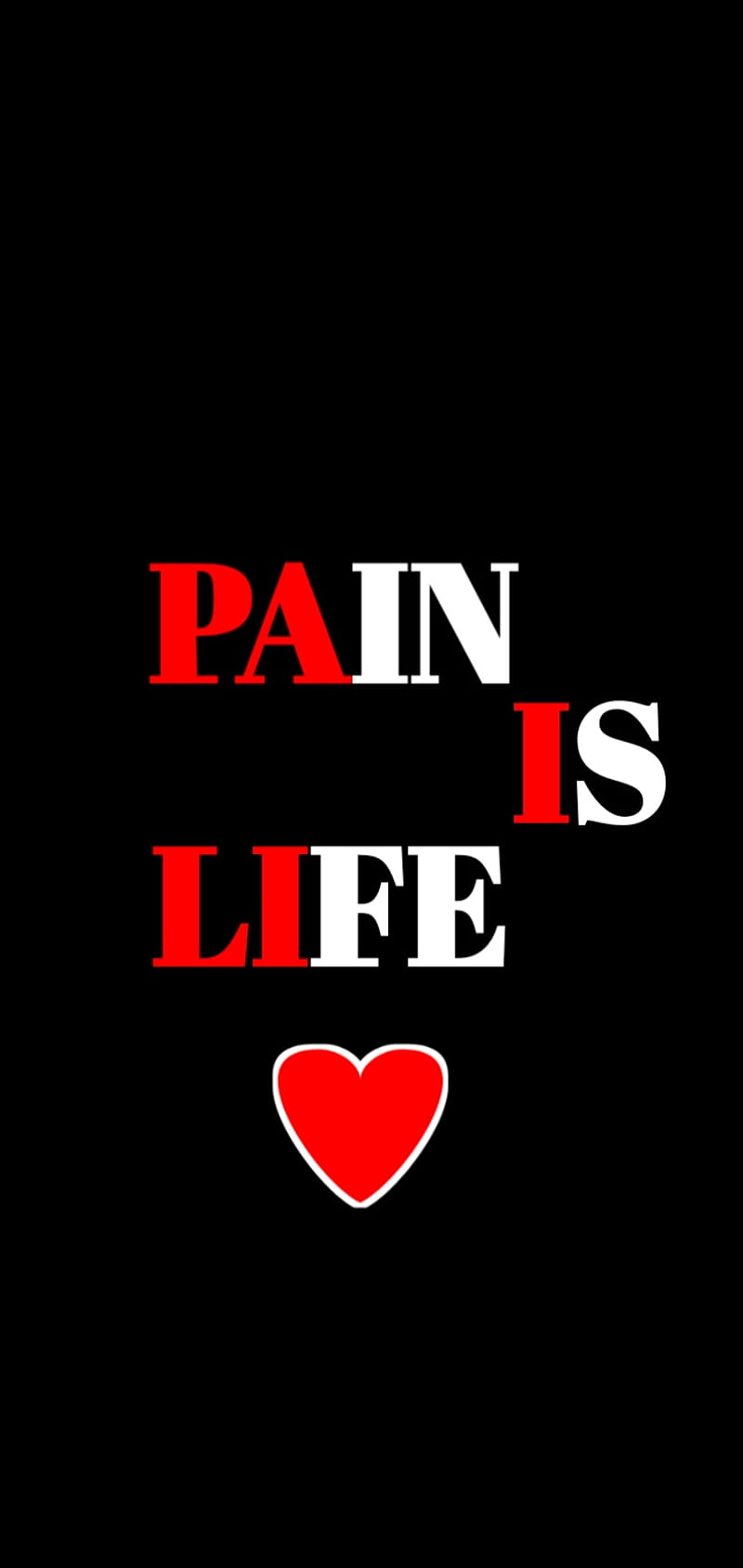 800x1689 Pain is life, life, new, short, think, HD phone wallpaper