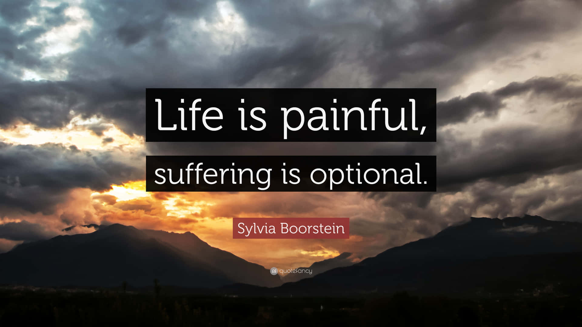 1920x1080 Download Life Is Painful, Suffering Is Optional Wallpaper