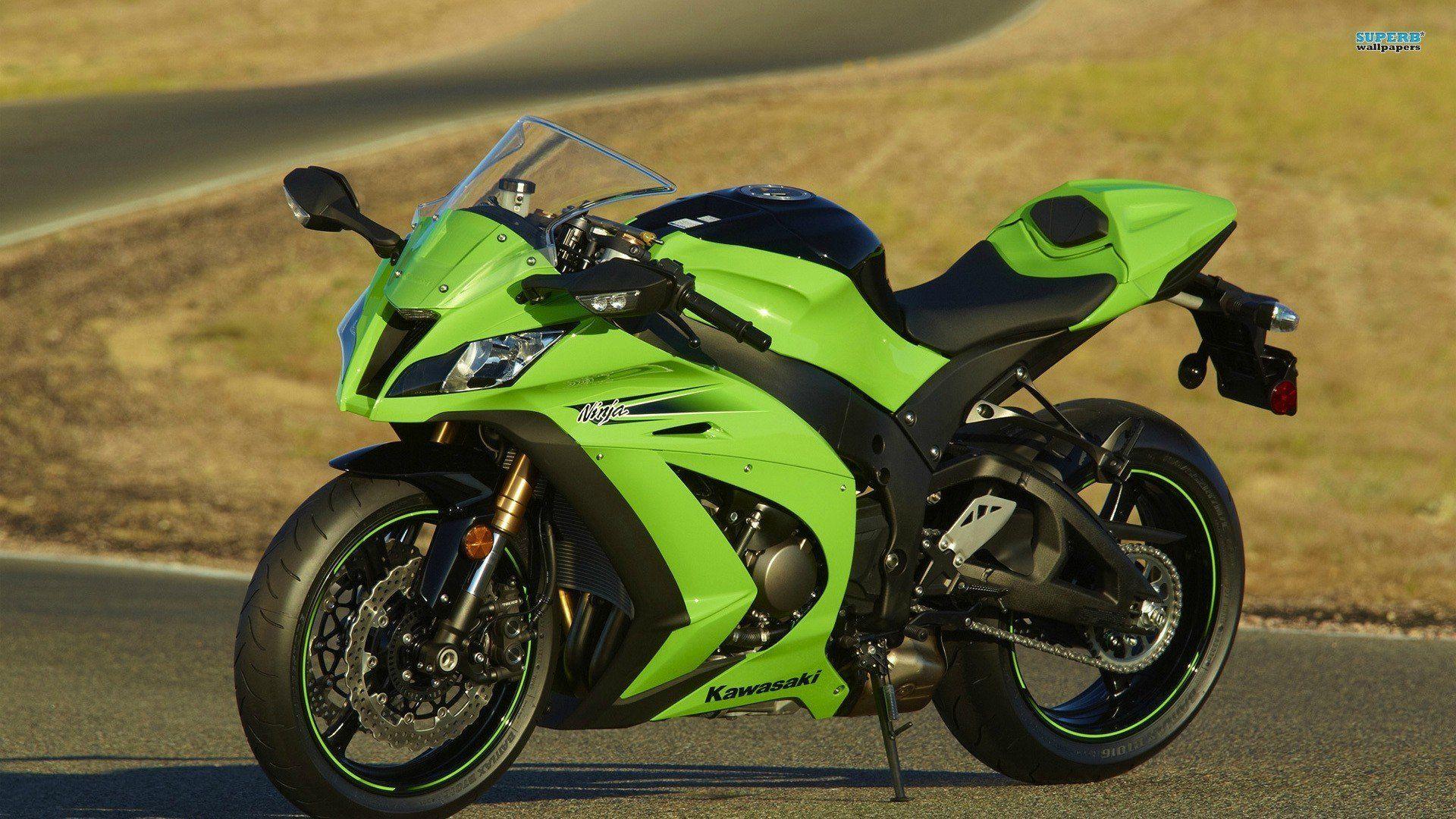 1920x1080 Kawasaki Ninja ZX 10R, Motorcycle, Green, Superbike HD Wallpaper