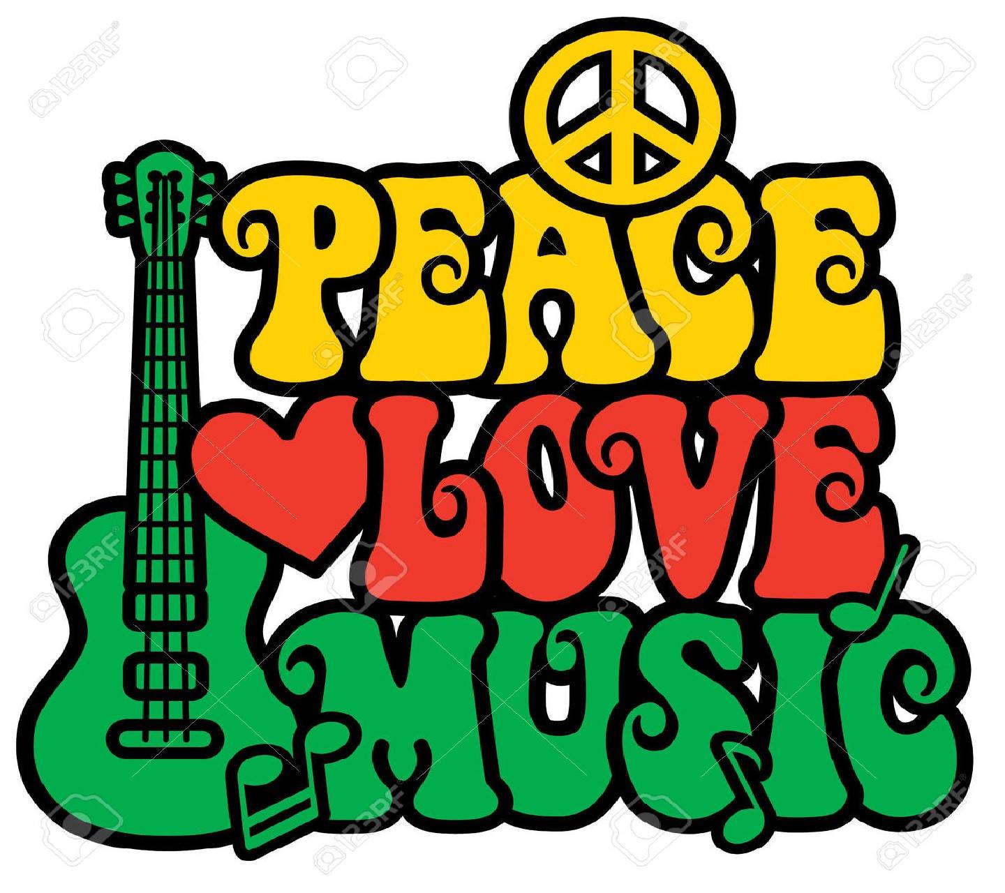 1440x1280 Peace Love Music wallpaper