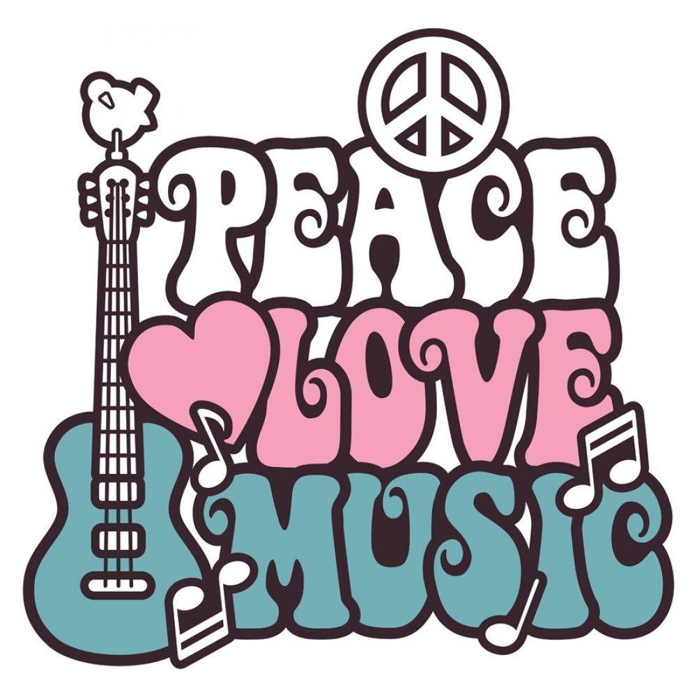 1000x1000 Peace Love Music Wallpaper