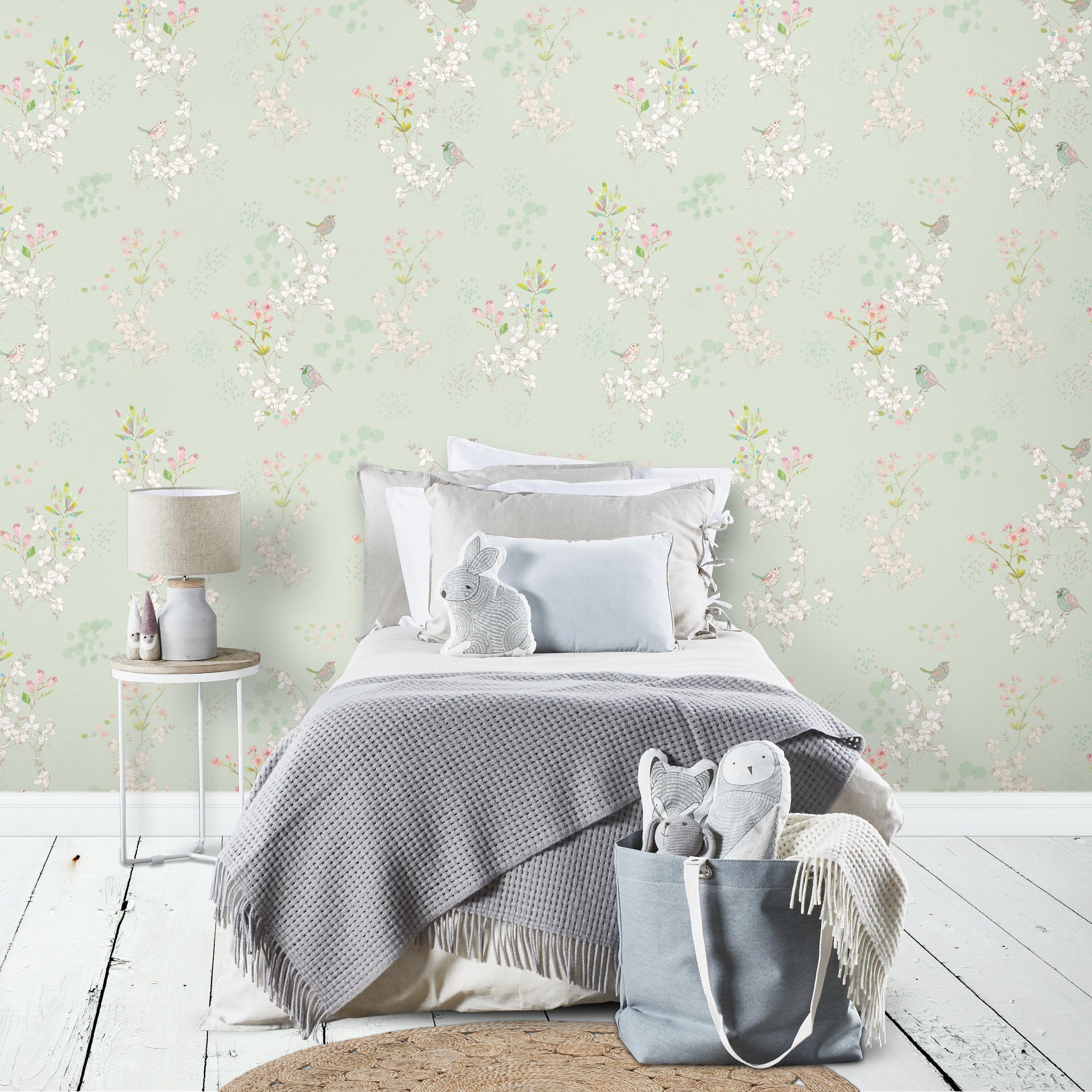 2662x2662 Removable Wallpaper, Nursery Wallpaper, Green Garden Wallpaper