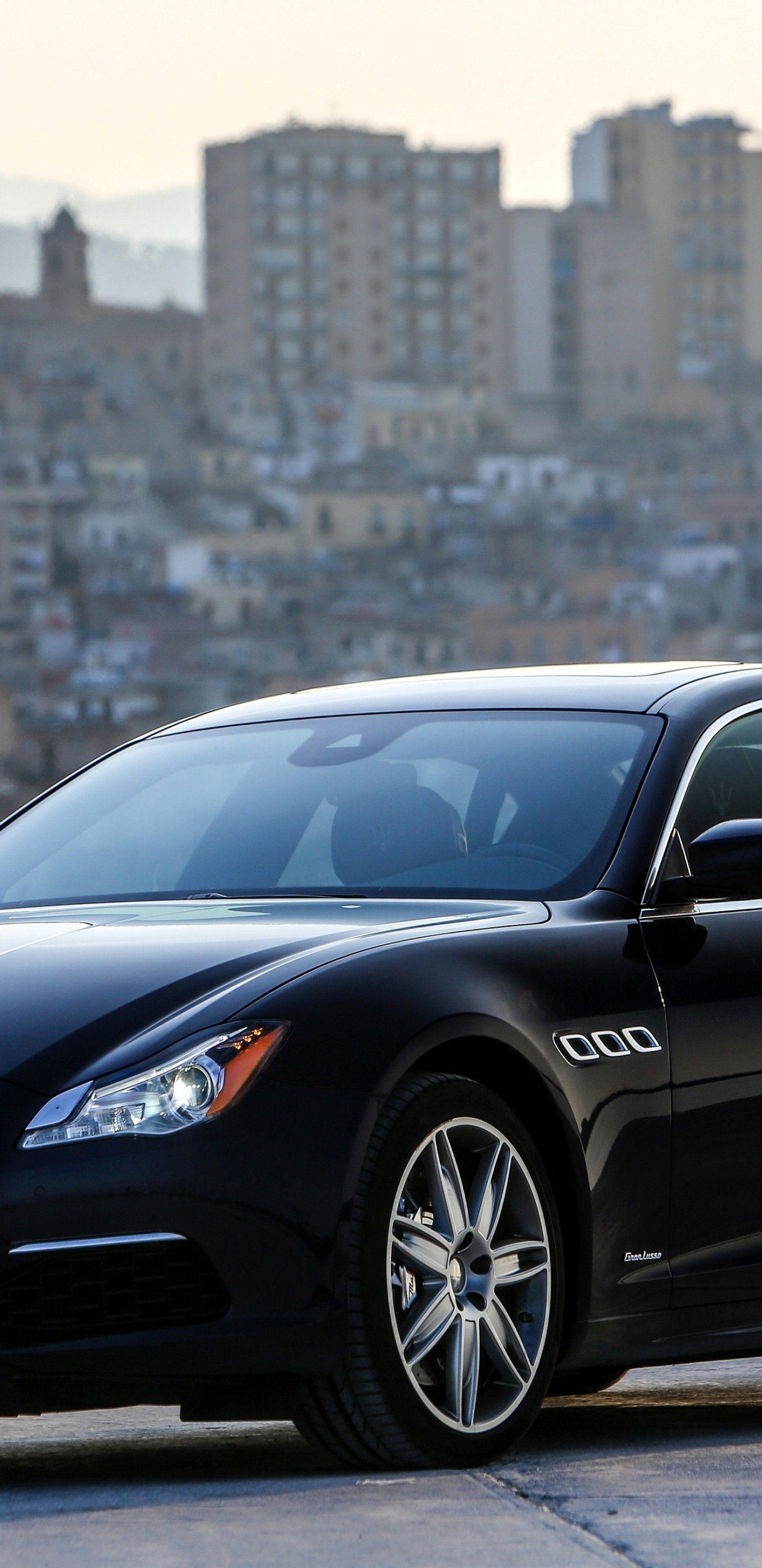 1440x2960 Download 1440x2960 Maserati Quattroporte, Black, City, Luxury Cars