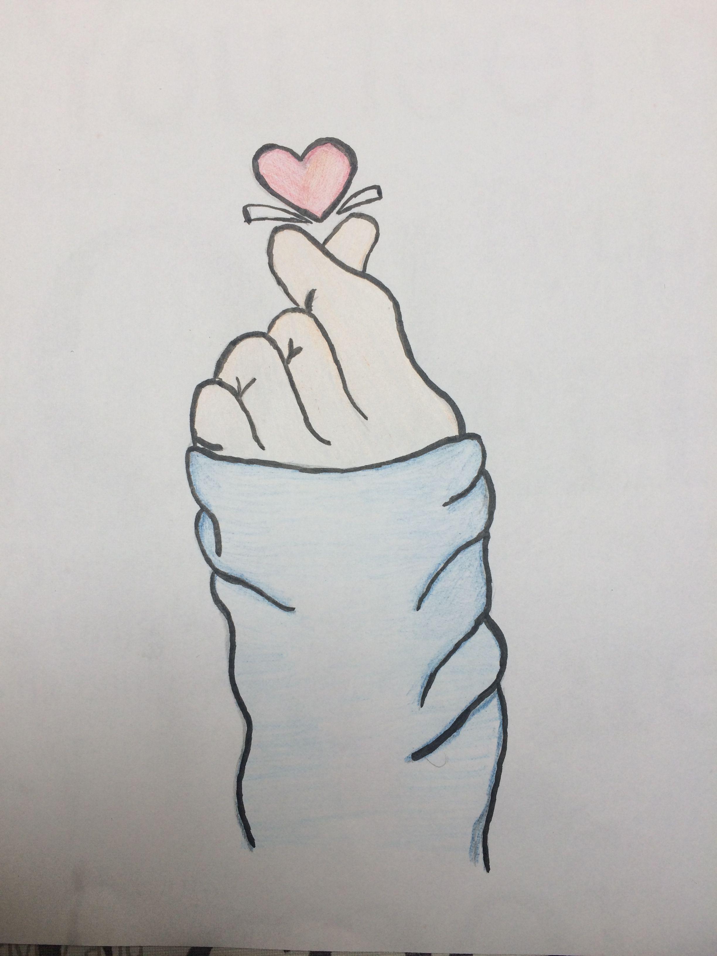 2448x3264 Heart sign. Kpop drawings, Drawings, Bts drawings