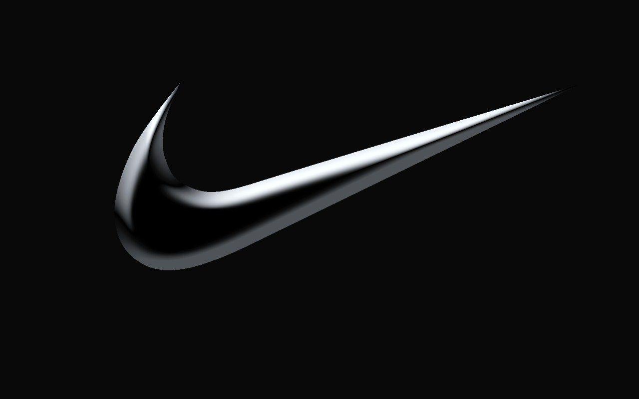 1280x800 Logo, Nike, Famous Sports Brand, Dark Background, Silver wallpaper