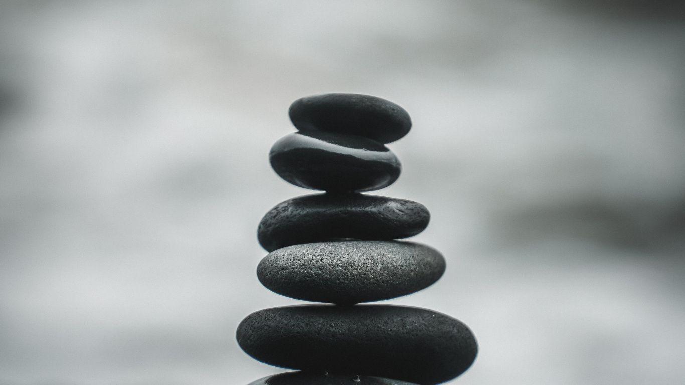 1366x768 Download Zen, meditation, balance, stones wallpaper, 1366x768