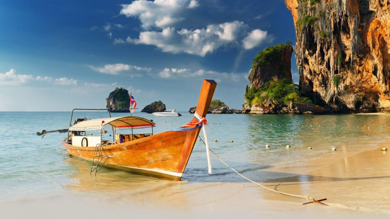 1244x700 Nature Thailand seaside Thai sea beaches wallpaperx1080