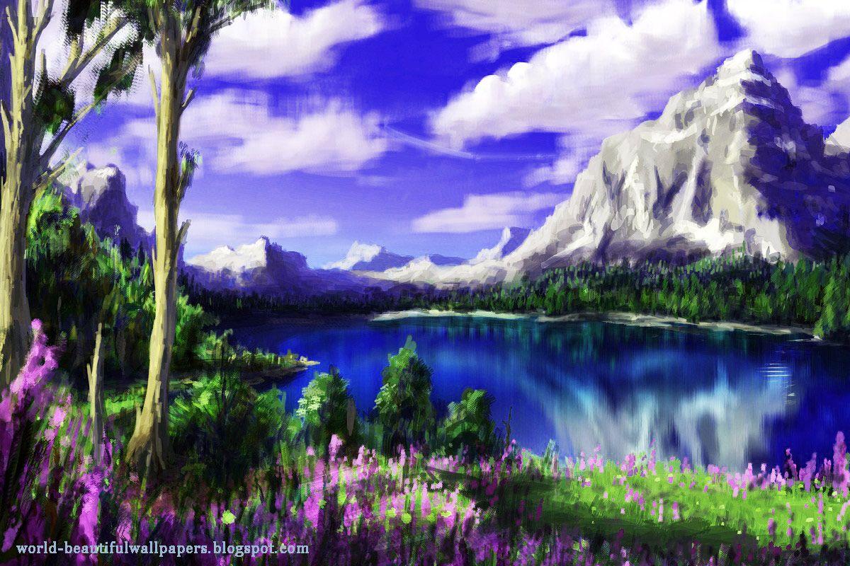 1200x800 Free download Beautiful Wallpaper nature painting wallpaper