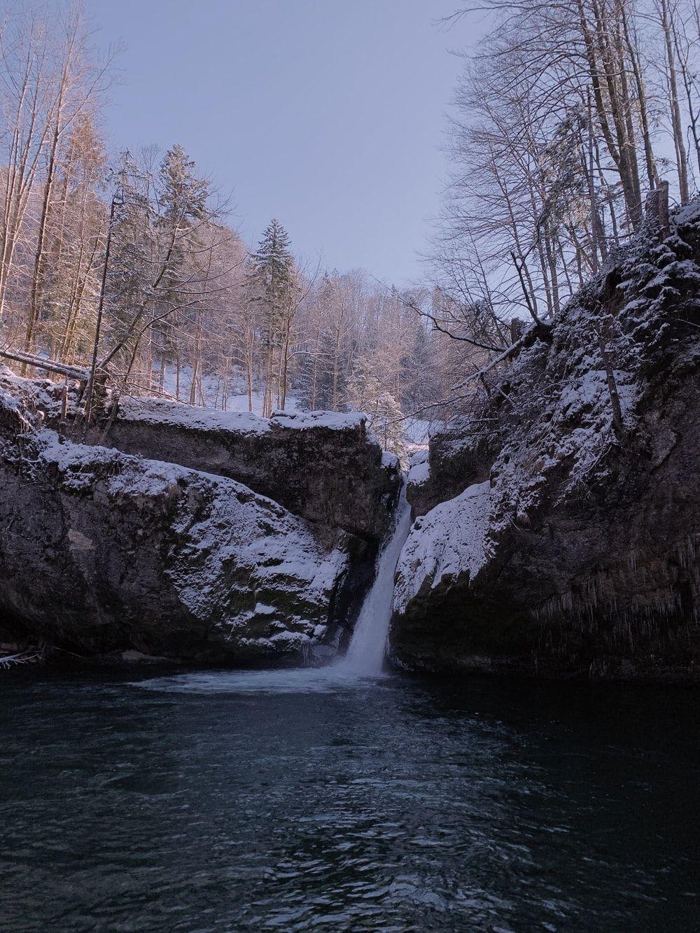 1000x1333 Winter Waterfall Picture. Download Free Image