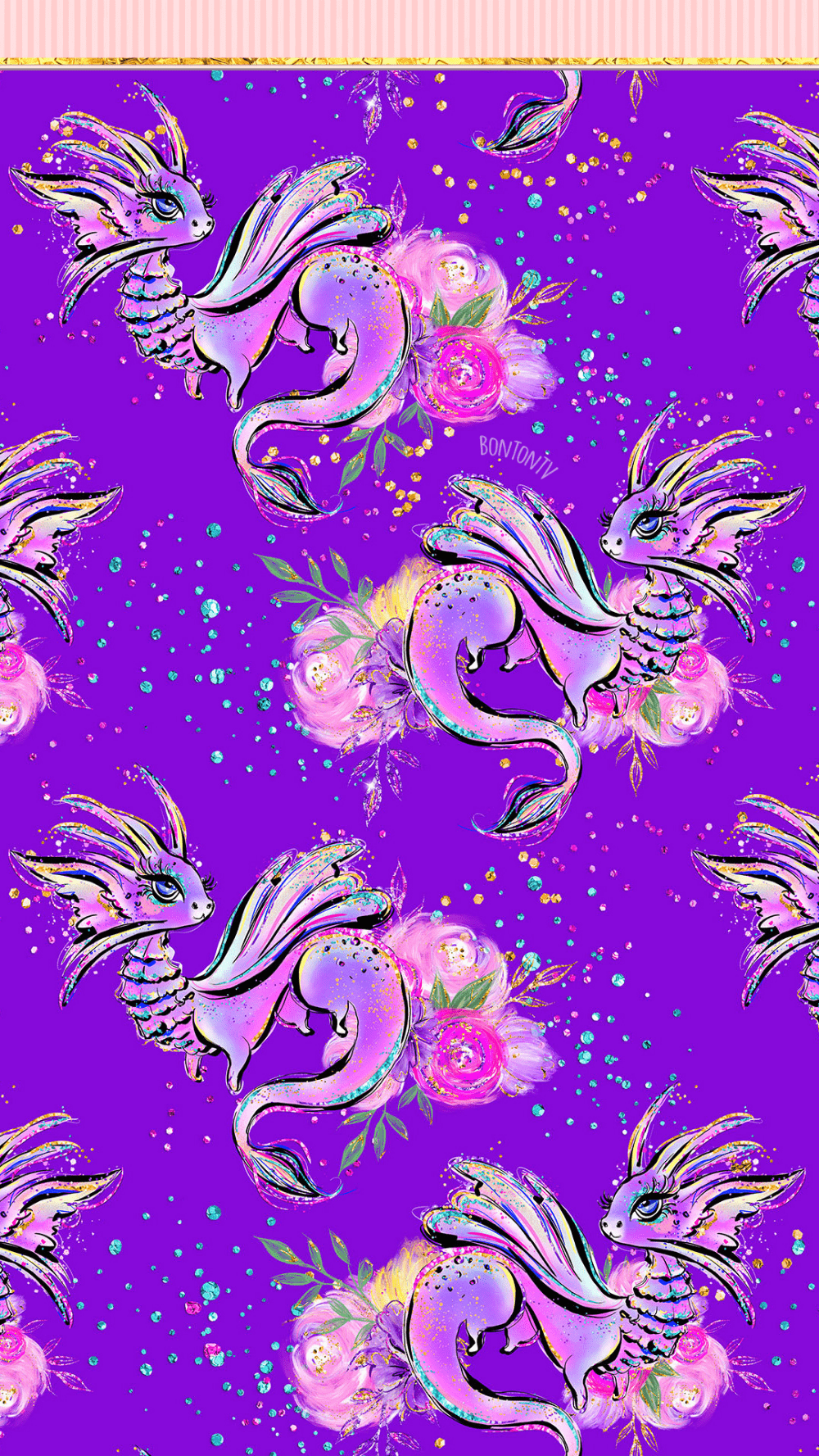 1000x1777 Phone Wallpaper HD Fairy Magic Dragon Glitter Flowers BonTon